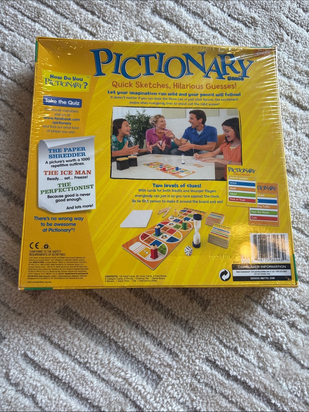 Mattel Pictionary Game Box - Yellow - Picture 2 of 3
